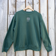 Bequemes Sweatshirt mit stilvollem grünen Monstera-Blatt-Motiv